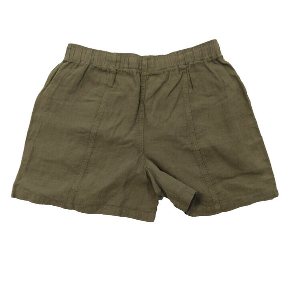 Faherty Womens size XS Cuffed Arlie Day Linen Shorts 3" White - Picture 9 of 9